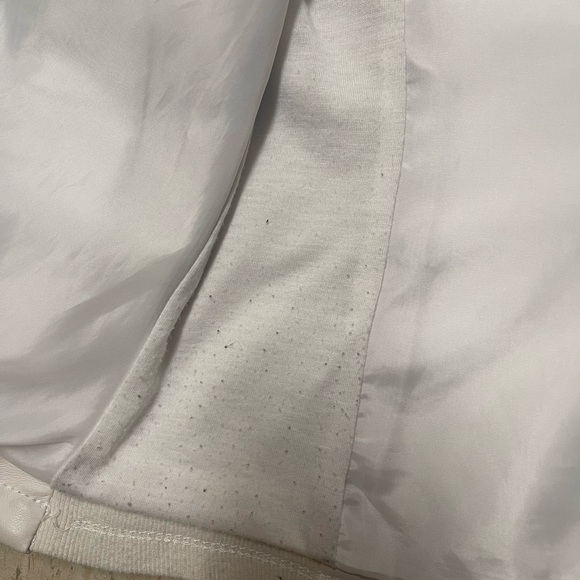 White Faux Leather Jacket with Floral Embroidery EUC - Picture 15 of 16